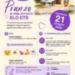 Locandina del pranzo di fine attività ELO Epilessia Lombardia ETS – 21 giugno 2026, Trattoria Mattarel, Cascina Biblioteca, Milano